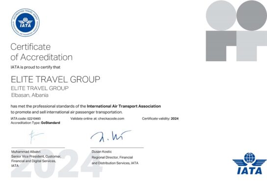 Certificate IATA 2024